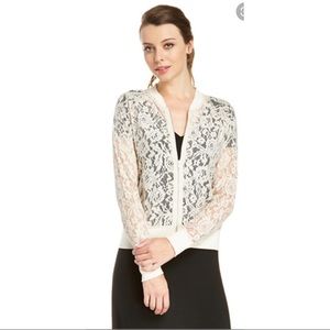 🆕New Jack Beige Lace Bomber Jacket Size M